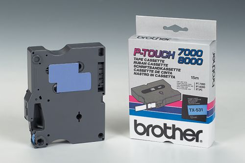 BROTHER Fita laminada Azul / preto 12 mm , Brother , BROTX531 , 4977766051286